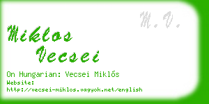miklos vecsei business card